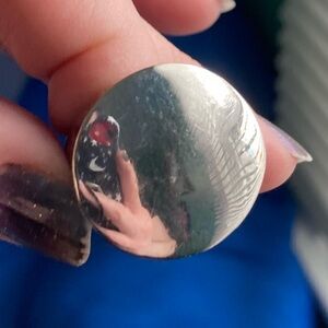 Vintage Y2K Sterling Silver Mirror Ring sz 8